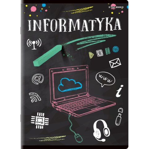 Brulion tematyczny informatyka A5 80k. 70g krata Top 2000 (400132321) Top 2000
