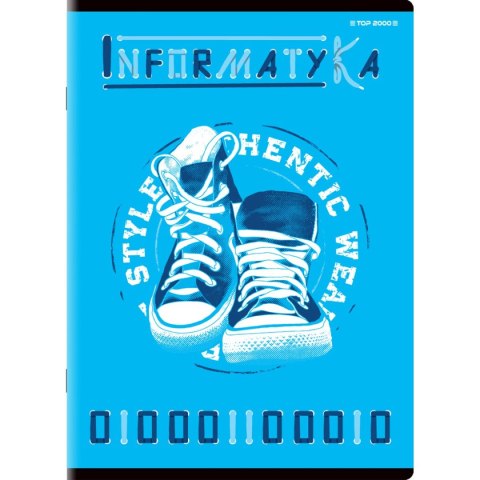 Brulion tematyczny informatyka A5 80k. 70g krata Top 2000 (400132321) Top 2000