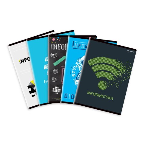 Brulion tematyczny informatyka A5 80k. 70g krata Top 2000 (400132321) Top 2000
