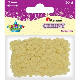 Cekiny Titanum Craft-Fun Series Okrągłe matowe kremowe Titanum Craft-fun