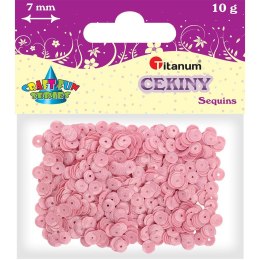 Cekiny Titanum Craft-Fun Series Okrągłe pastelowe jasnoróżowe Titanum