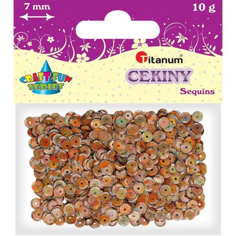 Cekiny Titanum Craft-Fun Series Okrągłe perłowe brązowe Titanum