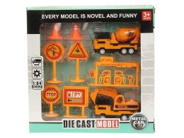 Ciężarówka zestaw plac budowy, pojazdy metalowe, znaki Adar (552067) Adar