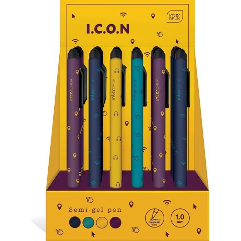 Długopis żelowy 0 wkład niebieski 1,0mm Interdruk (5902277313232) Interdruk