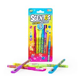 Długopis żelowy pachnące, żelowe neonowe, 5 szt. wkład mix Dumel (ST60916) Dumel