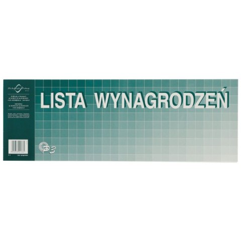 Druk offsetowy Lista wynagrodzeń 1/2 A3 50k. Michalczyk i Prokop (P-3) Michalczyk i Prokop