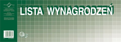 Druk offsetowy Lista wynagrodzeń 1/2 A3 50k. Michalczyk i Prokop (P-3) Michalczyk i Prokop