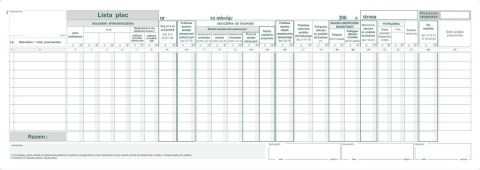Druk offsetowy Lista wynagrodzeń 1/2 A3 50k. Michalczyk i Prokop (P-3) Michalczyk i Prokop