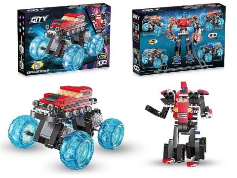 Klocki konstrukcyjne auto-robot, od 158 do 191 części, światło Adar (616295) Adar