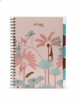 Kołozeszyt (kołonotatnik) AFRYKA pastelowy beżowy A4 100k. 80g krata Strigo (PADS067) Strigo