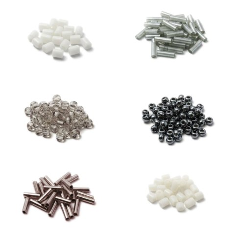 Koraliki kreatywne Craft-Fun Series tonacja biało-szara Titanum (25BR013) Titanum