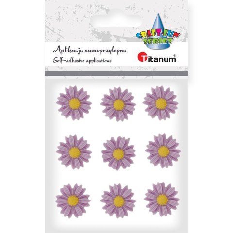 Kwiaty Craft-Fun Series samoprzylepne z żywicy Titanum (18BR-52) Titanum