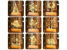 Lampki świąteczne Led 3d z podstawką 17cm One Dollar (356238) One Dollar