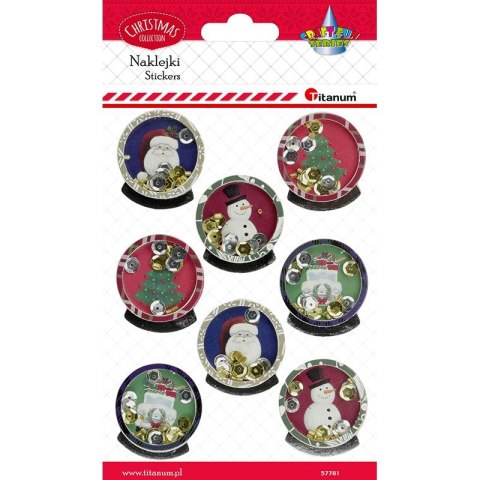 Naklejki świąteczne Craft-Fun Series kule cekinowe Titanum (57781) Titanum
