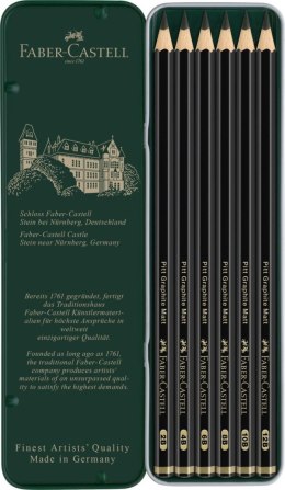 Ołówek artystyczny Pitt Graphite Matt 6 szt (różne) Faber Castell (115207 FC) Faber Castell