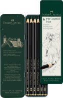 Ołówek artystyczny Pitt Graphite Matt 6 szt (różne) Faber Castell (115207 FC) Faber Castell