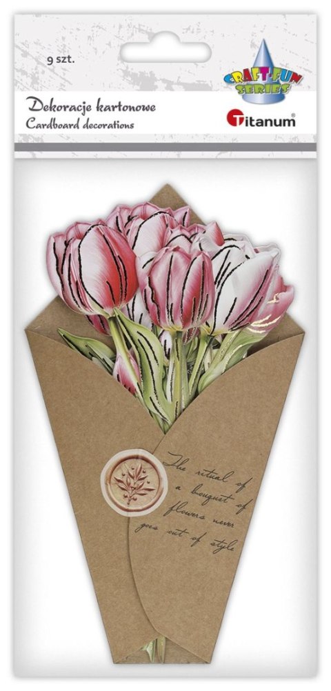 Ozdoba papierowa Craft-Fun Series Flower Letter tulipany Titanum (24XQ0501-11) Titanum