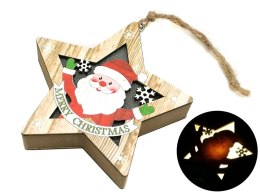 Ozdoba świąteczna zawieszka drewniana led One Dollar (355668) One Dollar