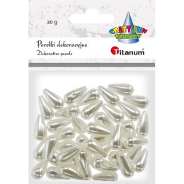 Perełki Craft-Fun Series krople biały perłowy Titanum (220079) Titanum