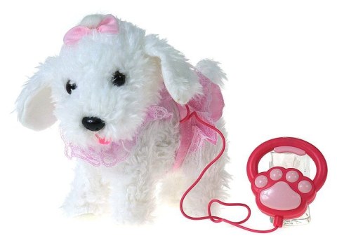 Pluszak interaktywny piesek chodzący, sterowany kablem-smyczą, na baterie Adar (586598) Adar