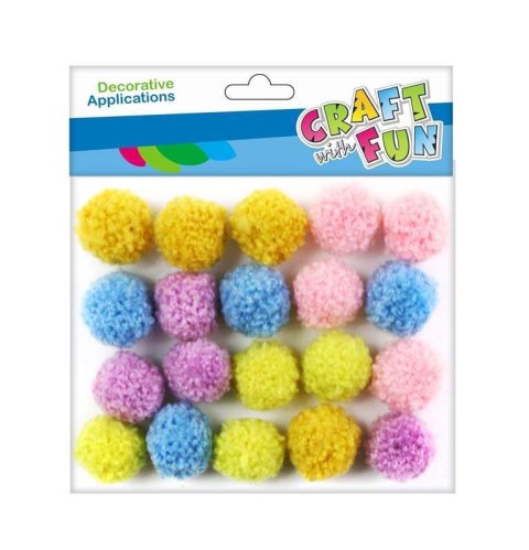 Pompony mix 20 szt Craft with Fun (463469) Craft with Fun