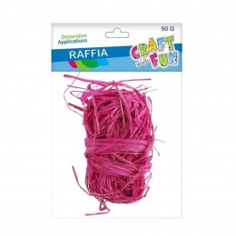Rafia różowa 50g Craft with Fun (471476) Craft with Fun
