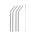 Słomka Metalowe srebrne 4 szt Godan (RM-SZS4) Godan