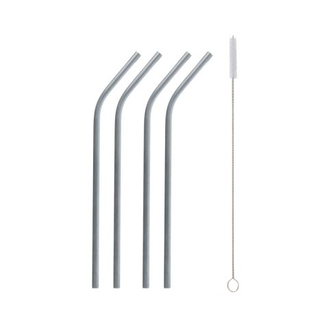 Słomka Metalowe srebrne 4 szt Godan (RM-SZS4) Godan