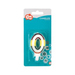 Świeczka urodzinowa cyferka z brokatem 0 Godan (SZ101007/0) Godan