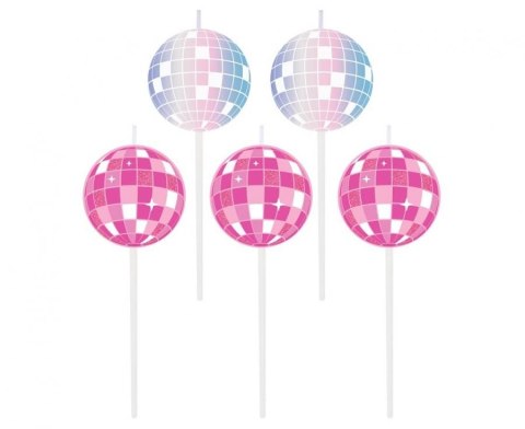 Świeczka urodzinowa pikery Disco, dwustronne, 2 cm, 5 szt. Godan (PF-SDIS) Godan