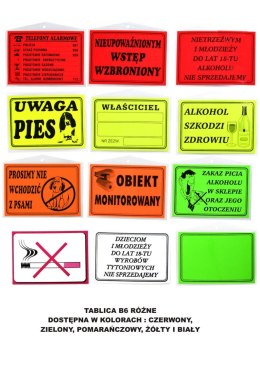 Tabliczka informacyjna [mm:] 125x176 Zbimar (B6) Zbimar