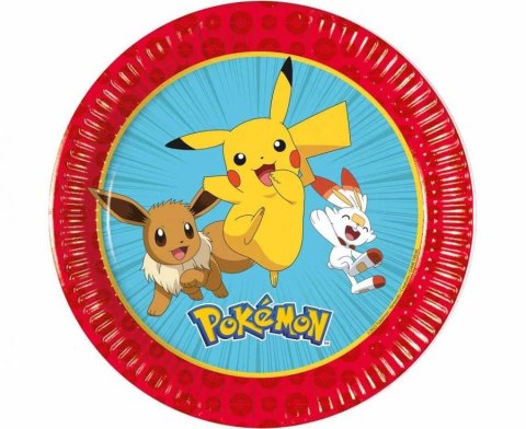 Talerz jednorazowy Pokemon papier śr. 200mm 8 szt Godan (98392) Godan
