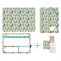 Zestaw szkolny Bubble tea 4 el. Biurfol (KPL-NADRUK-01-37) Biurfol