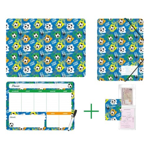 Zestaw szkolny Football 4 el. Biurfol (KPL-NADRUK-01-34) Biurfol
