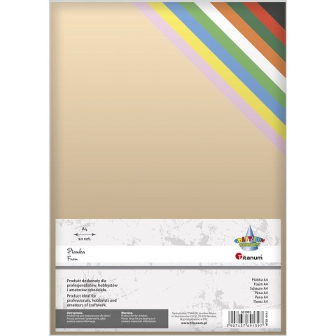 Arkusz piankowy Craft-Fun Series pianka dekoracyjna A4 10 szt. Titanum (MTCR-EVA1) Titanum