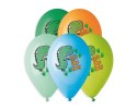 Balon gumowy Premium Hel Lets Dino Party 13 cali/5 szt. mix 13cal Godan (GS120/854) Godan