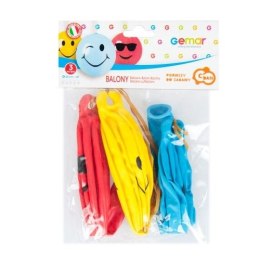 Balon gumowy Uśmiechnięte piłki 3 sztuki bd 3 szt mix 450mm 18cal Godan (GB/PG47) Godan