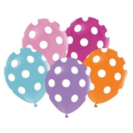 Balon gumowy grochy 5 szt. mix 12cal Godan (GZ-GRO5) Godan