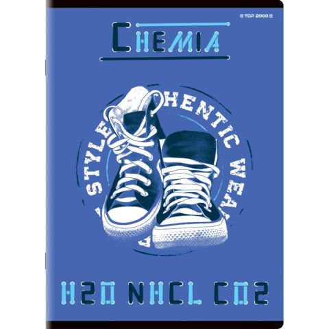 Brulion tematyczny chemia A5 80k. 70g krata Top 2000 (400132314) Top 2000