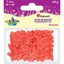 Cekiny Titanum Craft-Fun Series Okrągłe pastelowe ciemnopomarańczowe Titanum Craft-fun