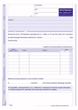 Druk samokopiujący S o/1k A5 80k. Michalczyk i Prokop (423-3) Michalczyk i Prokop