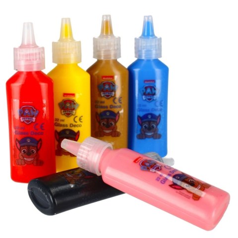 Farba do malowania na szkle Paw Patrol kolor: mix 6 kolor. Starpak (363512) Starpak