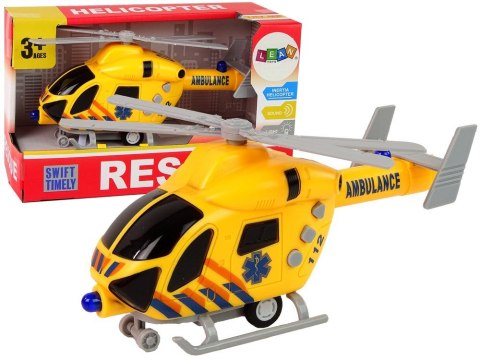 Helikopter Ratunkowy Ambulans Żółty Dźwięk Światła Śmigła Lean (13612) Lean