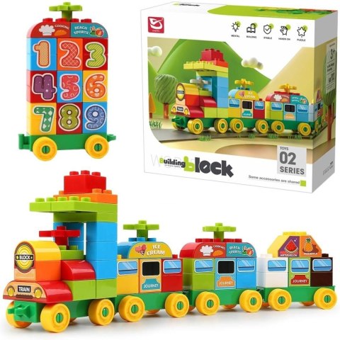 Klocki plastikowe pociąg 68el Trifox (A-2404) Trifox