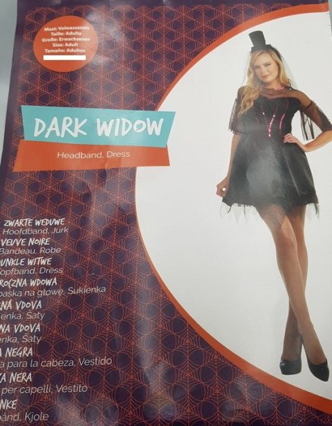 Kostium dla dorosłych,damski Dark Widow- M Bemag Bemag