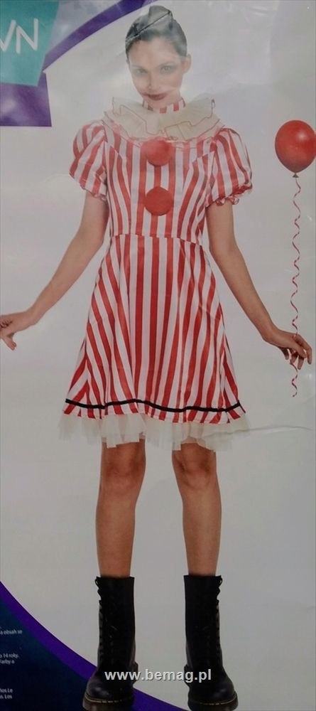 Kostium dla dorosłych, damski Scary Clown Bemag Bemag