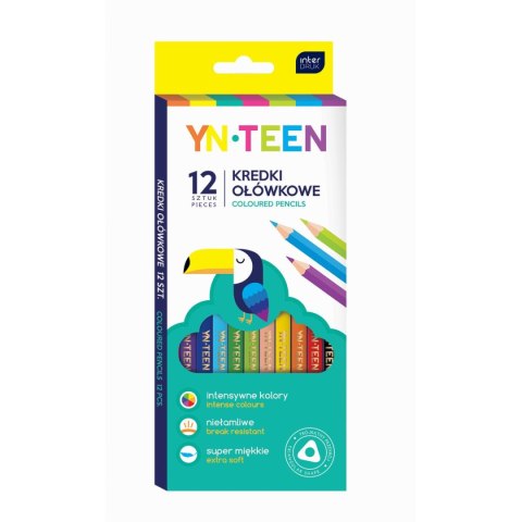 Kredki ołówkowe 12 kol. Interdruk (IKRPROŁ12TR) Interdruk