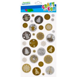 Naklejka (nalepka) Śnieżynki Craft with Fun (501878) Craft with Fun