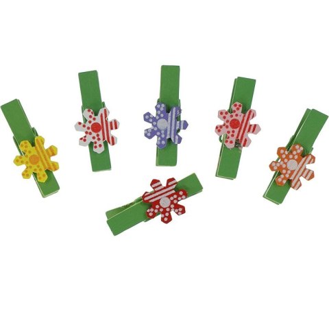 Ozdoba drewniana Craft-Fun Series klamerki kwiatki Titanum (C704) Titanum