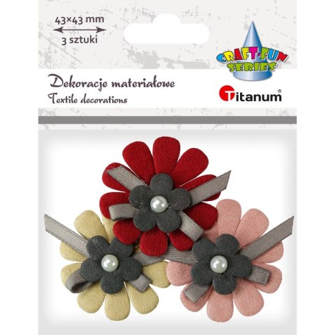 Ozdoba materiałowa Craft-Fun Series kwiatki Titanum (BY029) Titanum